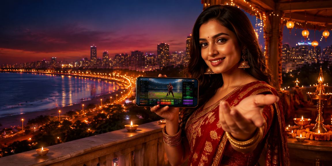 Brightly lit casino betting at Diwali festival in Mumbai Bandra
