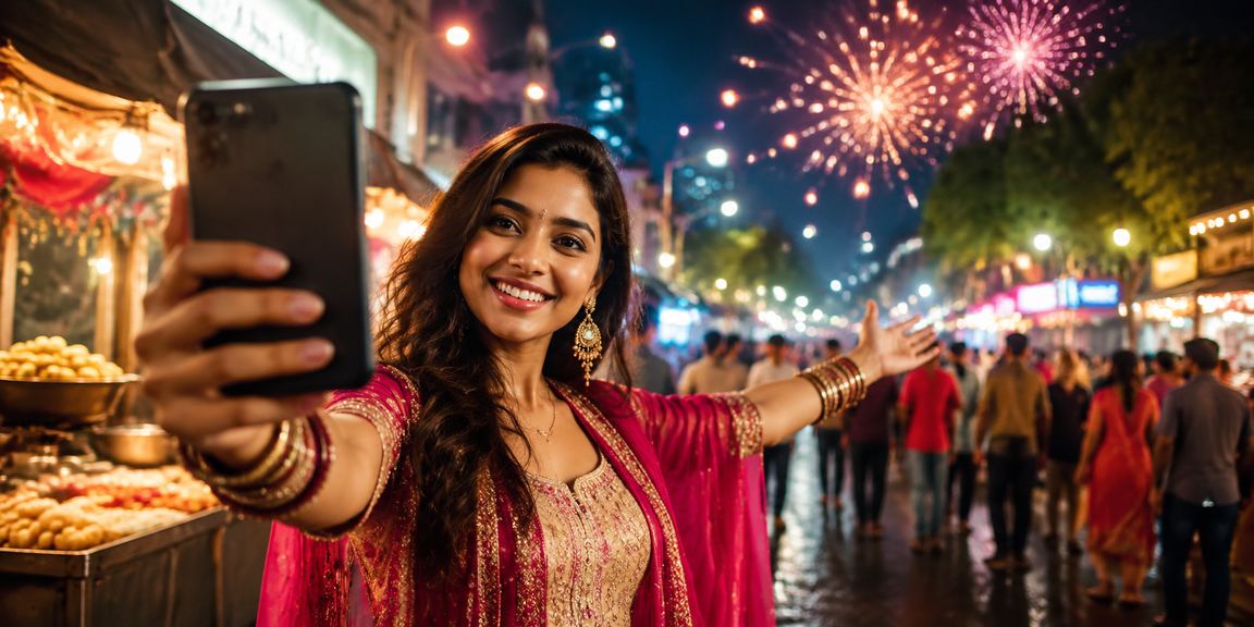 Night market scene with live casino mobile gaming in Mumbai Bandra